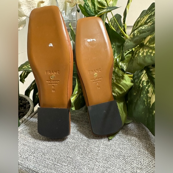 NWT Frame Le Town Leather Mule Tobacco Brown Size: 36 Never won Great for Summer - Picture 10 of 12